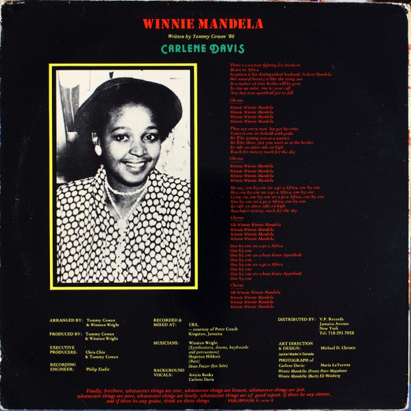 Carlene Davis : Winnie Mandela (12")