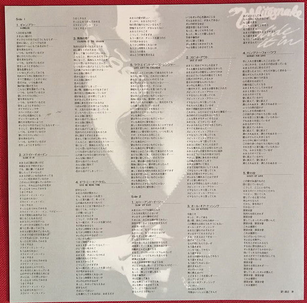 Whitesnake : Slide It In (LP, Album, Dlx, Ltd, S/Edition)