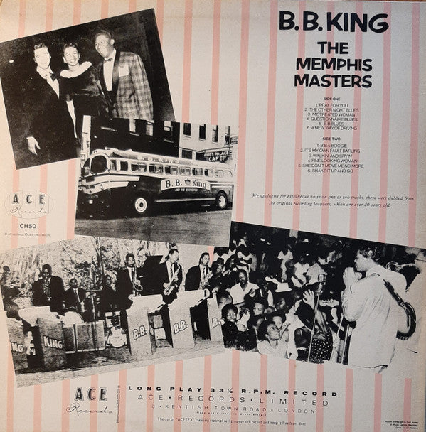 B.B. King : The Memphis Masters (LP, Comp, Mono)