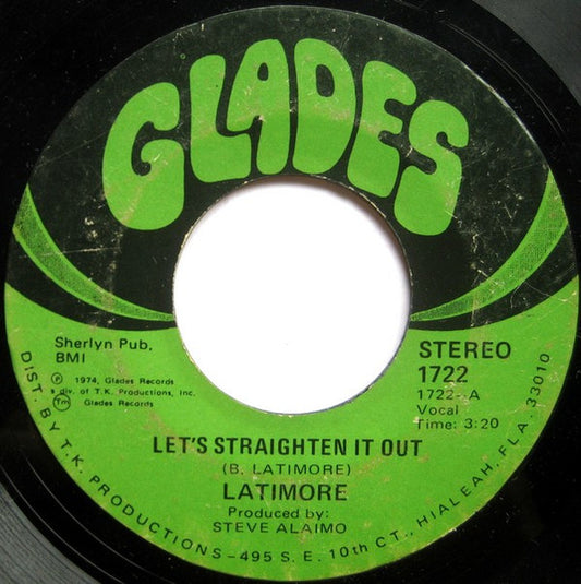 Latimore (2) : Let's Straighten It Out (7", Single, Styrene)