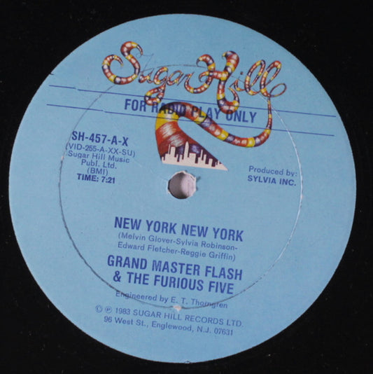 Grand Master Flash & The Furious Five* : New York New York (12", S/Sided, Promo)