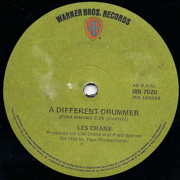 Les Crane : Desiderata / A Different Drummer (7")