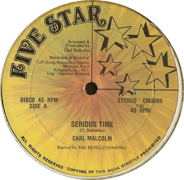 Carl Malcolm : Serious Time (12")