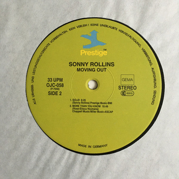 Sonny Rollins : Moving Out (LP, Album, RE)