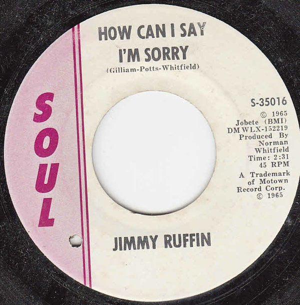 Jimmy Ruffin : As Long As There Is L-O-V-E Love (7", Single)