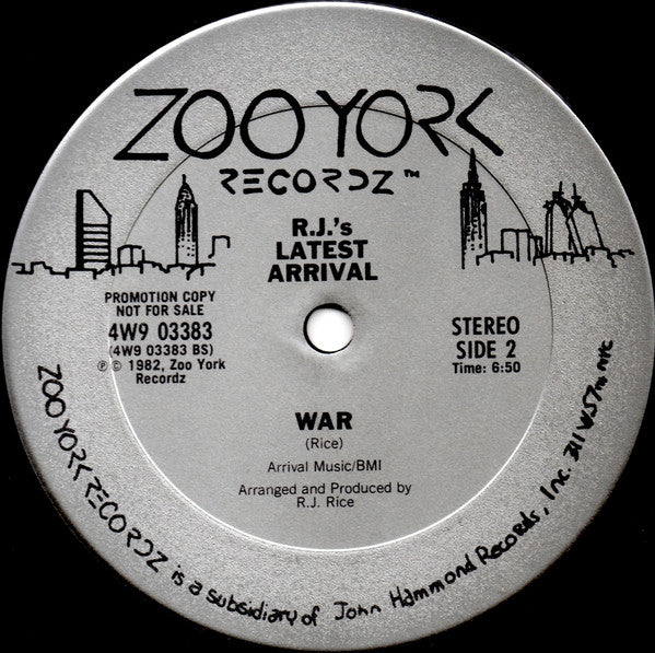 R.J.'s Latest Arrival : Stay With Me (12", Promo)