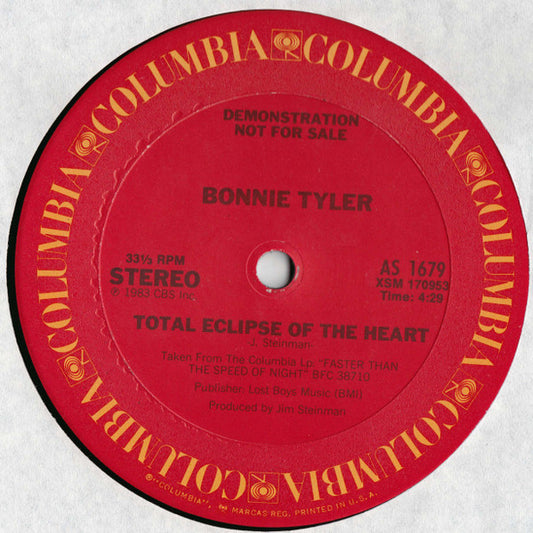 Bonnie Tyler : Total Eclipse Of The Heart (12", Promo)