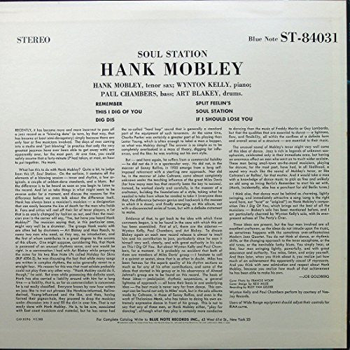 Hank Mobley : Soul Station (LP, Album, RE)