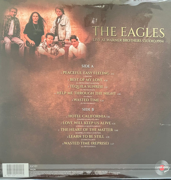 Eagles : Live At Warner Brothers Studio 1994 (LP, Unofficial)