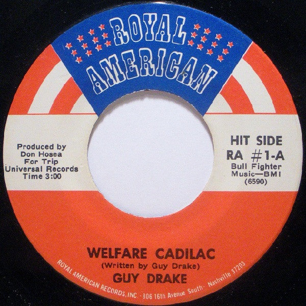 Guy Drake : Welfare Cadilac / Keep Off My Grass (7", M/Print, Sou)