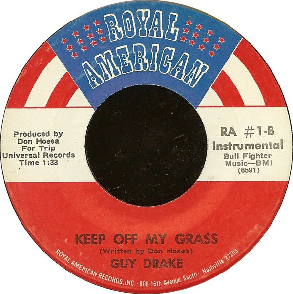 Guy Drake : Welfare Cadilac / Keep Off My Grass (7", M/Print, Sou)