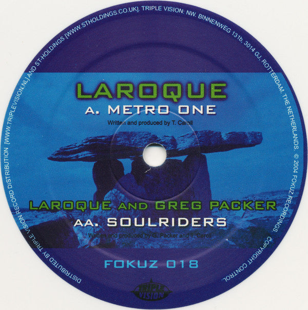 Laroque : Metro One / Soulriders (12", Whi)