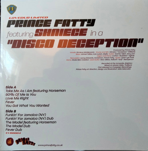 Prince Fatty Featuring Shniece* : Disco Deception (LP, Album, RE)