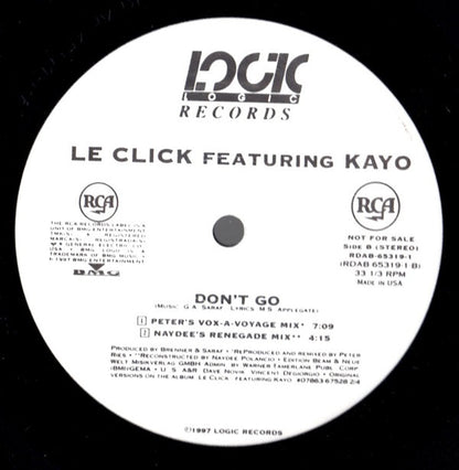 Le Click Featuring Kayo (2) : Don't Go (12", Promo)