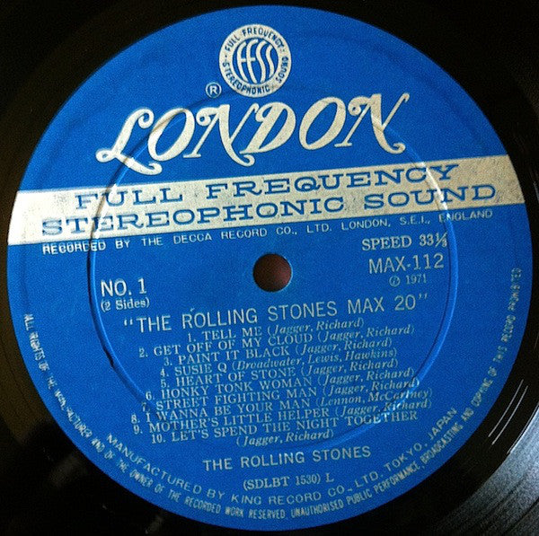The Rolling Stones : The Rolling Stones Max 20 (LP, Comp, Gat)