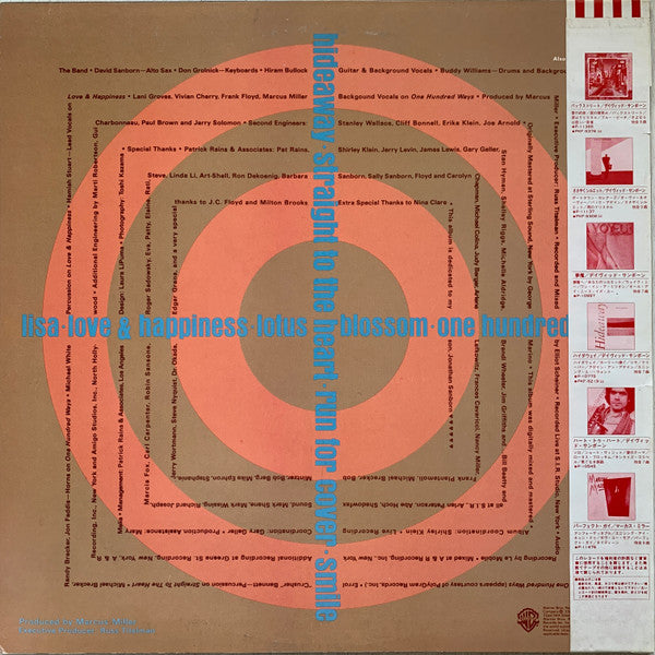 David Sanborn : Straight To The Heart (LP, Album, Promo)