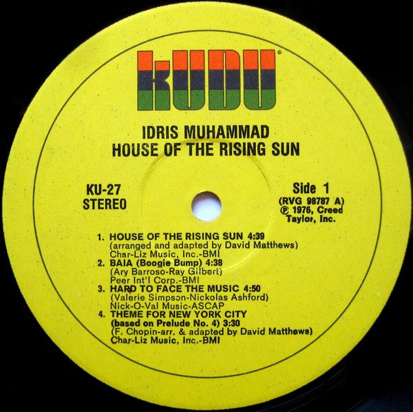 Idris Muhammad : House Of The Rising Sun (LP, Album)
