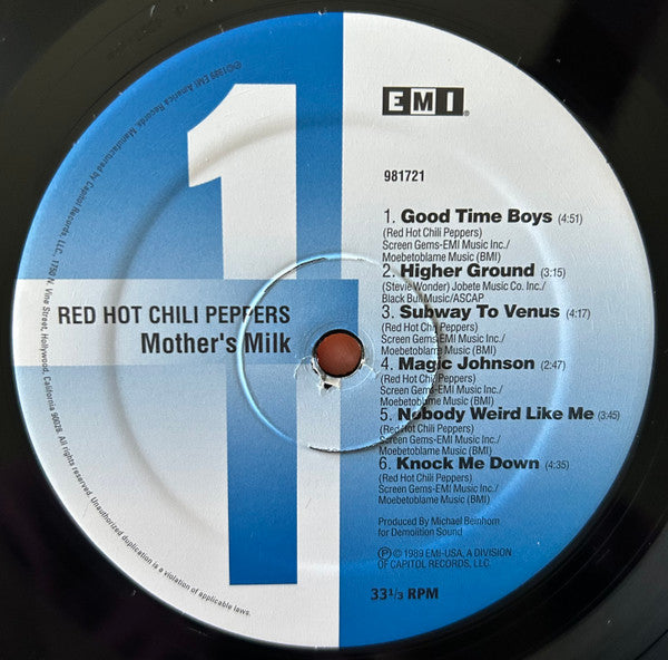 Red Hot Chili Peppers : Mother's Milk (LP, Album, Ltd, RE, RP, 180)