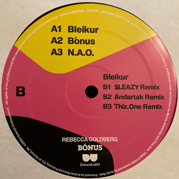 Rebecca Goldberg (2) : Bónus (12", Ltd)