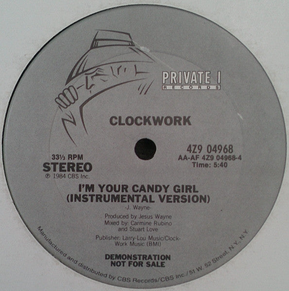 Clockwork (3) : I'm Your Candy Girl (12", Promo)