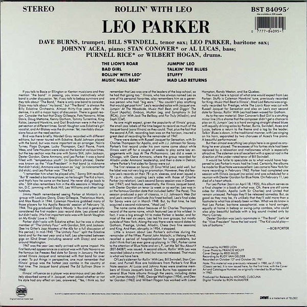 Leo Parker : Rollin' With Leo (LP, Album, RE)