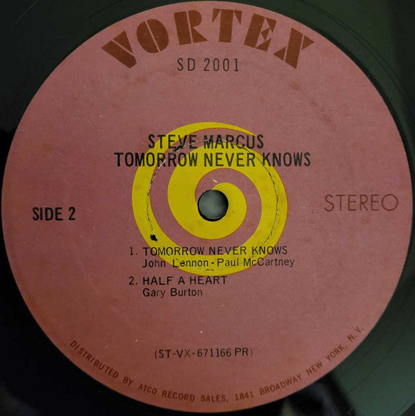 Steve Marcus : Tomorrow Never Knows (LP, Album)