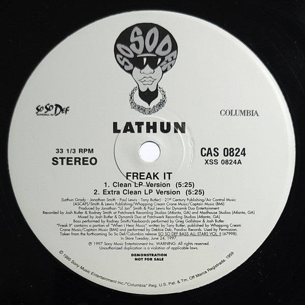 Lathun : Freak It (12", Promo)