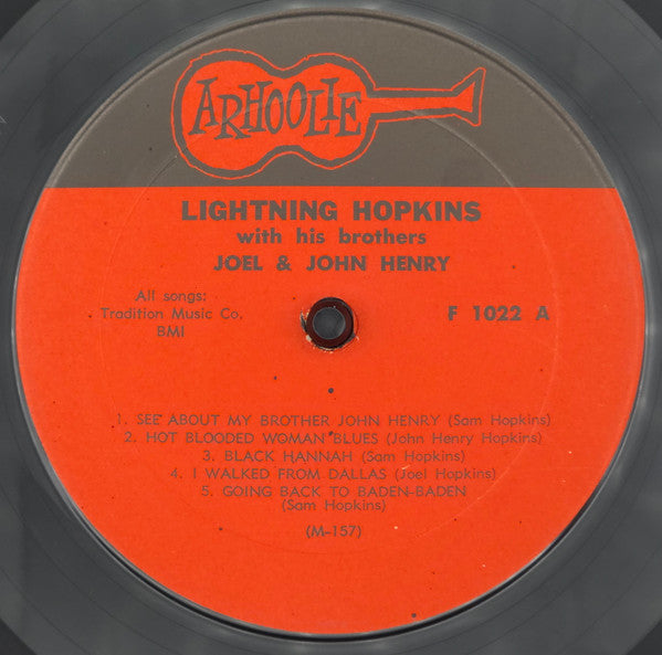 Lightning Hopkins* : Lightning Hopkins With His Brothers Joel And John Henry And With Barbara Dane (LP)