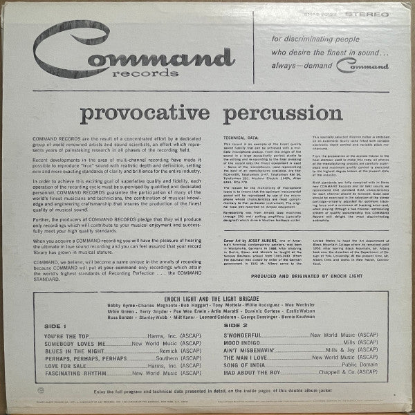 The Command All-Stars : Provocative Percussion (LP, Album, Club, Cap)