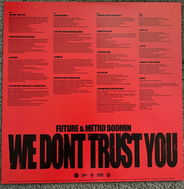 Future (4) & Metro Boomin : We Dont Trust You (2xLP, Album, Ltd, Red)