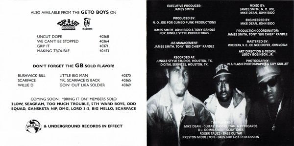 Geto Boys : Till Death Do Us Part (CD, Album, RE)