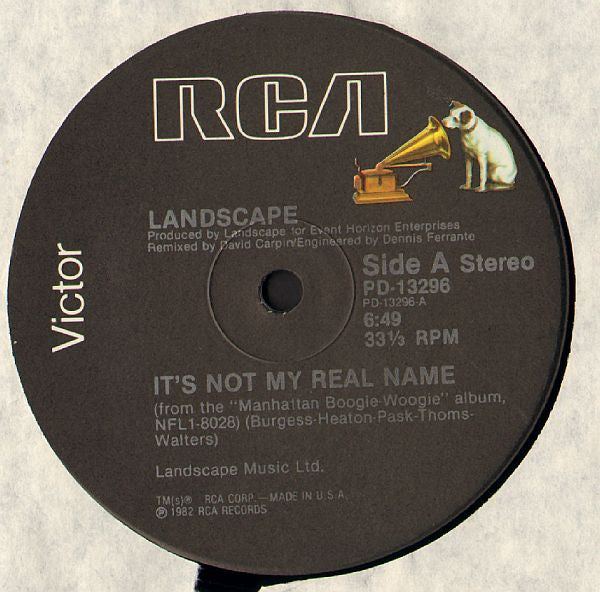 Landscape : It's Not My Real Name (Remixed Version) / Manhattan Boogie-Woogie (12")