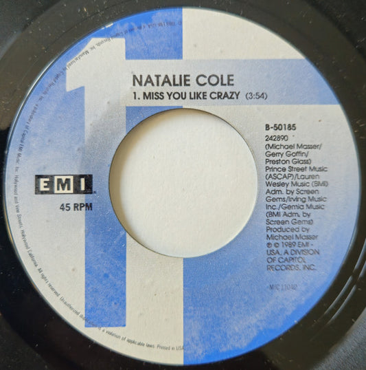 Natalie Cole : Miss You Like Crazy (7", Single, All)