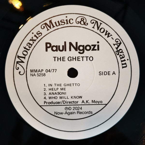 Paul Ngozi : The Ghetto (LP, Album, RE)