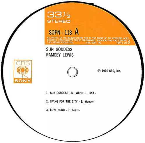 Ramsey Lewis : Sun Goddess (LP, Album)