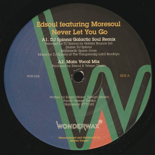 Edsoul Featuring Moresoul : Never Let You Go (12")