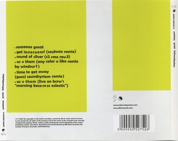 LCD Soundsystem : Someone Great (CD, Single)
