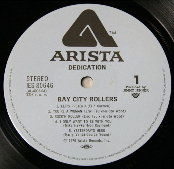 Bay City Rollers : Dedication (LP, Album, 2nd)