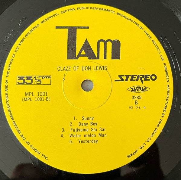 Don Lewis (3) : Clazz Of Don Lewis (LP)