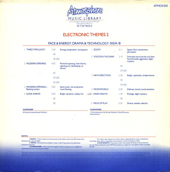 Various : Electronic Themes 2 (LP)