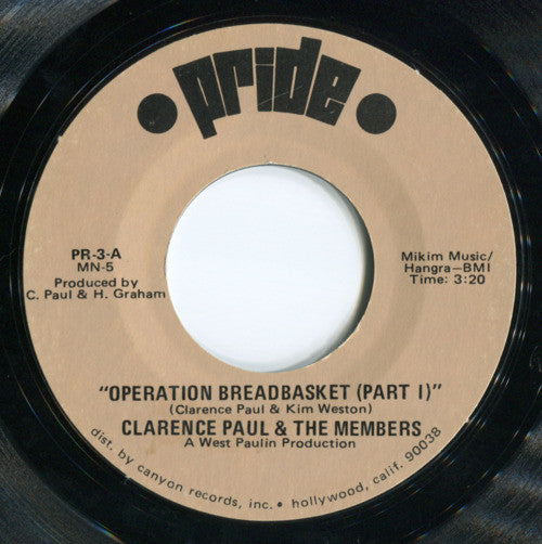 Clarence Paul & The Members : Operation Breadbasket (7", Single, Styrene)