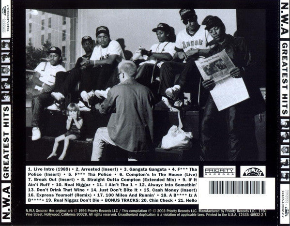 N.W.A* : Greatest Hits (CD, Comp)