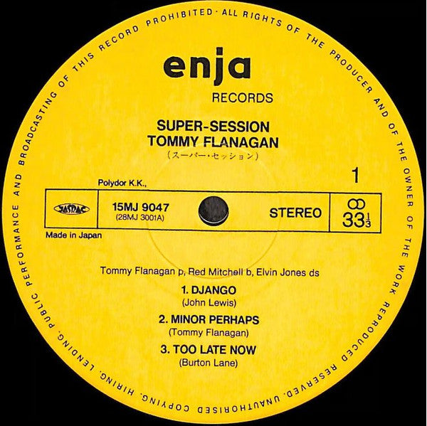 Tommy Flanagan, Red Mitchell, Elvin Jones : Super-Session (LP, Album, RE)