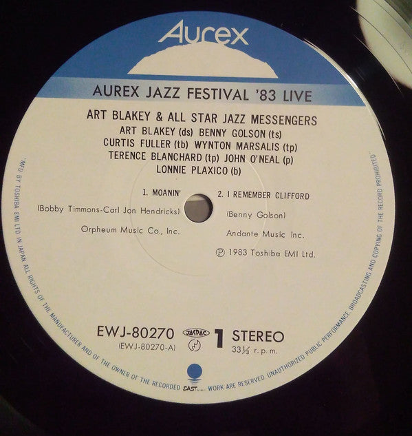 Art Blakey & All Star Jazz Messengers* : Aurex Jazz Festival '83 (LP, Album)