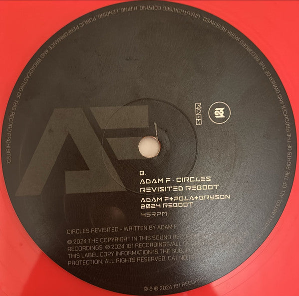 Adam F : Circles Revisited / Reboots  (12", Ora)