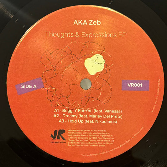 Aka Zeb : Thoughts & Expressions EP (12", EP, Num)