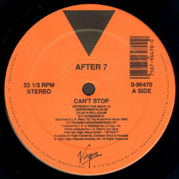 After 7 : Can't Stop (12", Single)