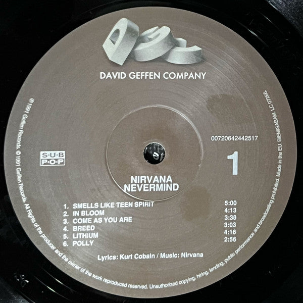 Nirvana : Nevermind (LP, Album, RE)