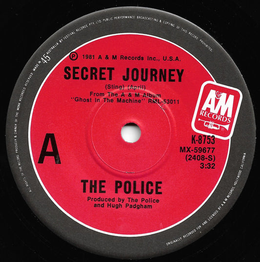 The Police : Secret Journey (7", Single)