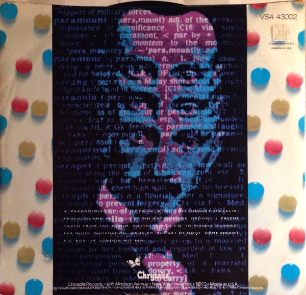 The Art Of Noise With Max Headroom : Paranoimia (7")